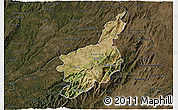 Satellite 3D Map of Serra da Estrela, darken