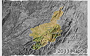 Satellite 3D Map of Serra da Estrela, desaturated