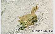 Satellite 3D Map of Serra da Estrela, lighten