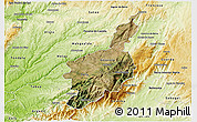 Satellite 3D Map of Serra da Estrela, physical outside
