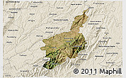 Satellite 3D Map of Serra da Estrela, shaded relief outside