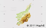 Physical Map of Serra da Estrela, cropped outside