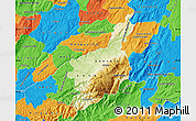 Physical Map of Serra da Estrela, political outside