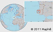 Gray Location Map of Lisboa