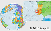 Political Location Map of Lisboa