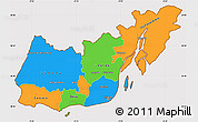 Political Simple Map of Grande Lisboa, cropped outside