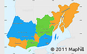 Political Simple Map of Grande Lisboa, single color outside