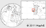 Blank Location Map of Nazaré, highlighted country, highlighted parent region
