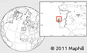 Blank Location Map of Nazaré, highlighted parent region, highlighted grandparent region, within the entire country