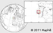 Blank Location Map of Nazaré, highlighted parent region