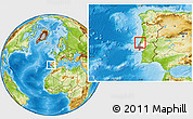 Physical Location Map of Nazaré, highlighted parent region, highlighted grandparent region