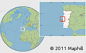 Savanna Style Location Map of Nazaré, highlighted country, highlighted parent region