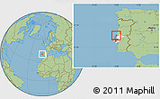 Savanna Style Location Map of Nazaré, highlighted parent region, highlighted grandparent region