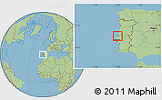 Savanna Style Location Map of Nazaré