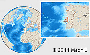 Shaded Relief Location Map of Nazaré