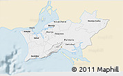 Classic Style 3D Map of Península de Setúbal, single color outside