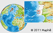 Physical Location Map of Moita, highlighted country, highlighted parent region