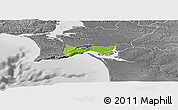 Physical Panoramic Map of Setúbal, desaturated