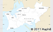 Classic Style Simple Map of Península de Setúbal, single color outside