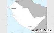 Gray Simple Map of Calheta (Madeira)