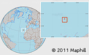 Gray Location Map of Funchal
