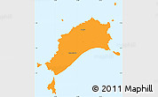 Political Simple Map of Porto Santo, single color outside