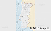 Classic Style Map of Portugal, single color outside