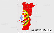 Flag Map of Portugal, flag centered