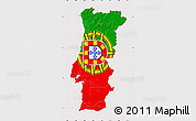 Flag Map of Portugal, flag aligned to the middle