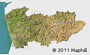 Satellite 3D Map of Norte, single color outside