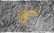 Satellite 3D Map of Chaves, desaturated