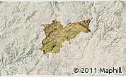 Satellite 3D Map of Chaves, lighten