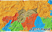 Satellite 3D Map of Chaves, political outside