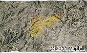 Satellite 3D Map of Chaves, semi-desaturated