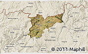 Satellite 3D Map of Chaves, shaded relief outside