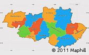 Political Simple Map of Alto Trás-os-Montes, cropped outside