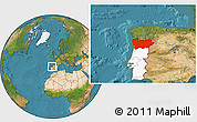 Satellite Location Map of Norte, highlighted country