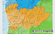 Political Shades Map of Norte