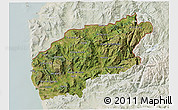 Satellite 3D Map of Minho-Lima, lighten