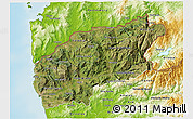 Satellite 3D Map of Minho-Lima, physical outside