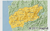 Savanna Style 3D Map of Minho-Lima