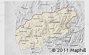 Shaded Relief 3D Map of Minho-Lima, desaturated