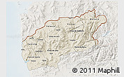 Shaded Relief 3D Map of Minho-Lima, lighten