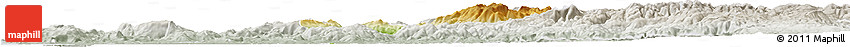 Physical Horizon Map of Arcos De Valdevez, lighten, semi-desaturated