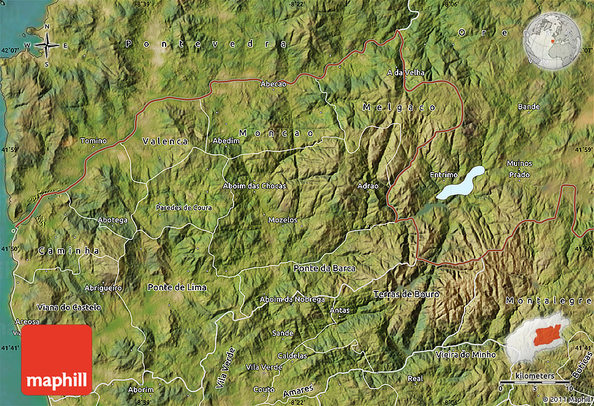 Satellite Map of Arcos De Valdevez Satellite Map of Arcos De Valdevez