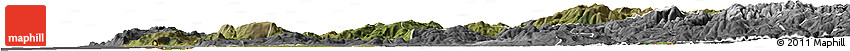 Satellite Horizon Map of Minho-Lima, desaturated