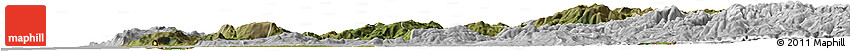 Satellite Horizon Map of Minho-Lima, lighten, desaturated