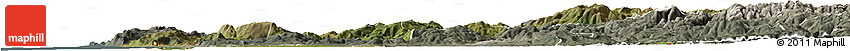 Satellite Horizon Map of Minho-Lima, semi-desaturated