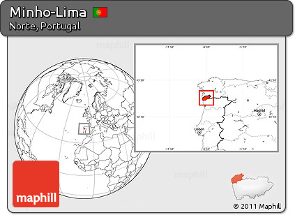 Blank Location Map of Minho-Lima