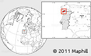 Blank Location Map of Minho-Lima, highlighted country, within the entire country